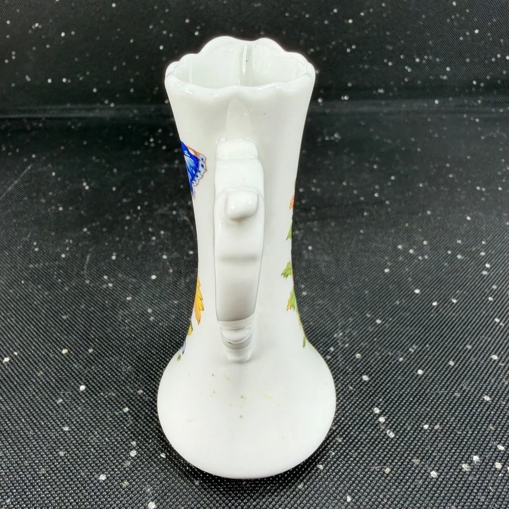 Aynsley Cottage Garden Miniature Pitcher Fine Bone China Butterfly Floral 4in